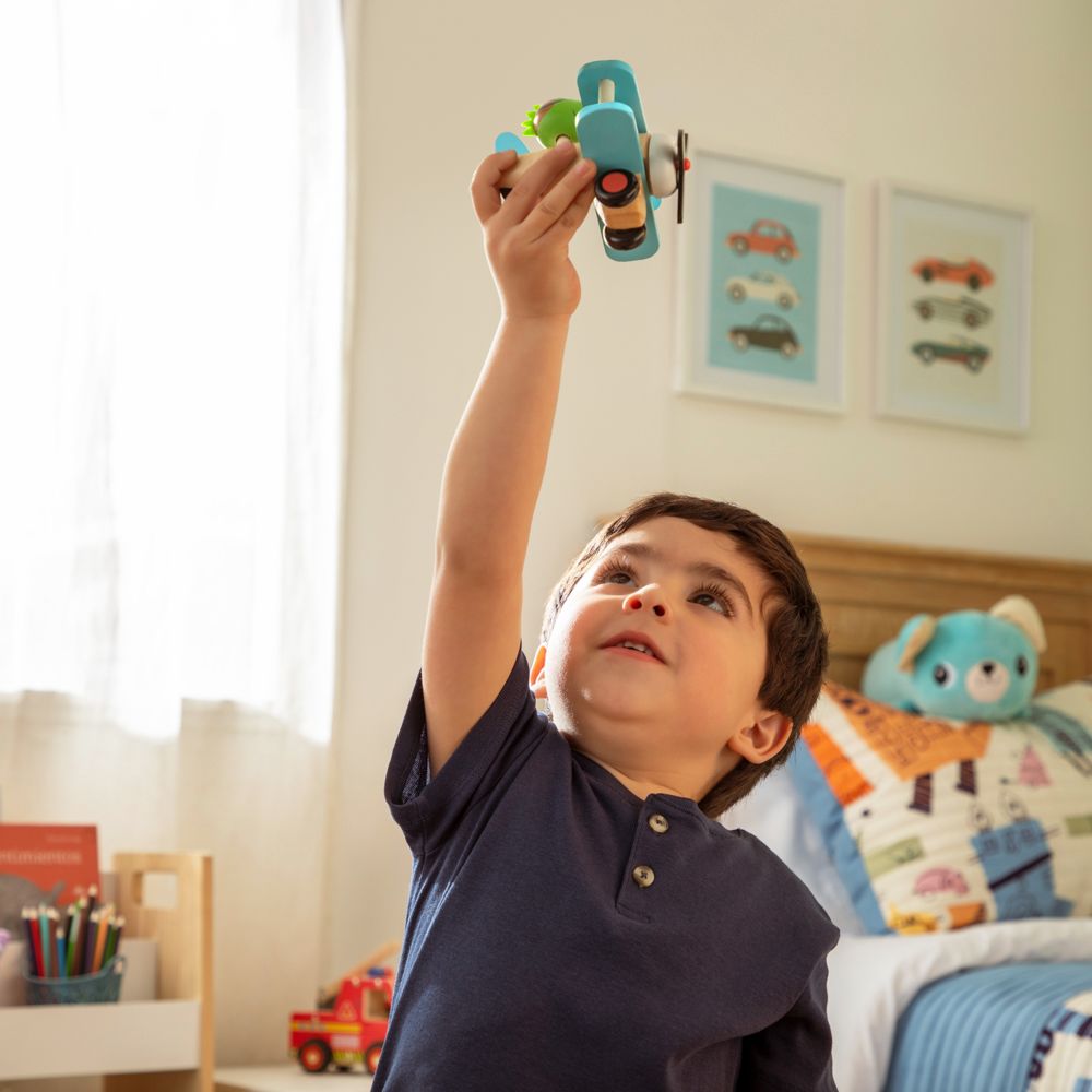 Avioncito de madera con personaje