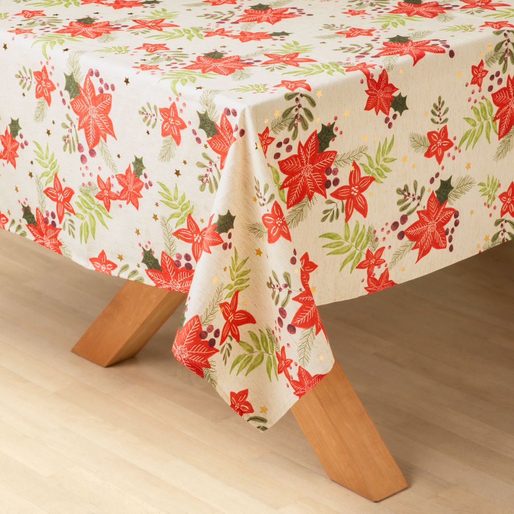 Mantel estampado navideño 150x210 cm