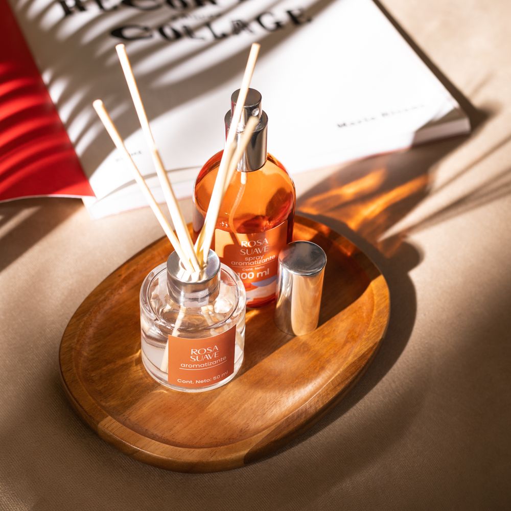 Botella con Varitas Aromáticas Rosa Suave 50 ml