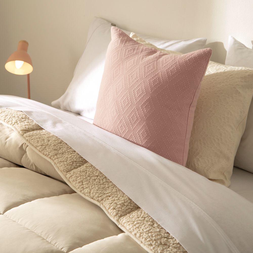 Funda para cojín de algodón texturizado 45x45 cm