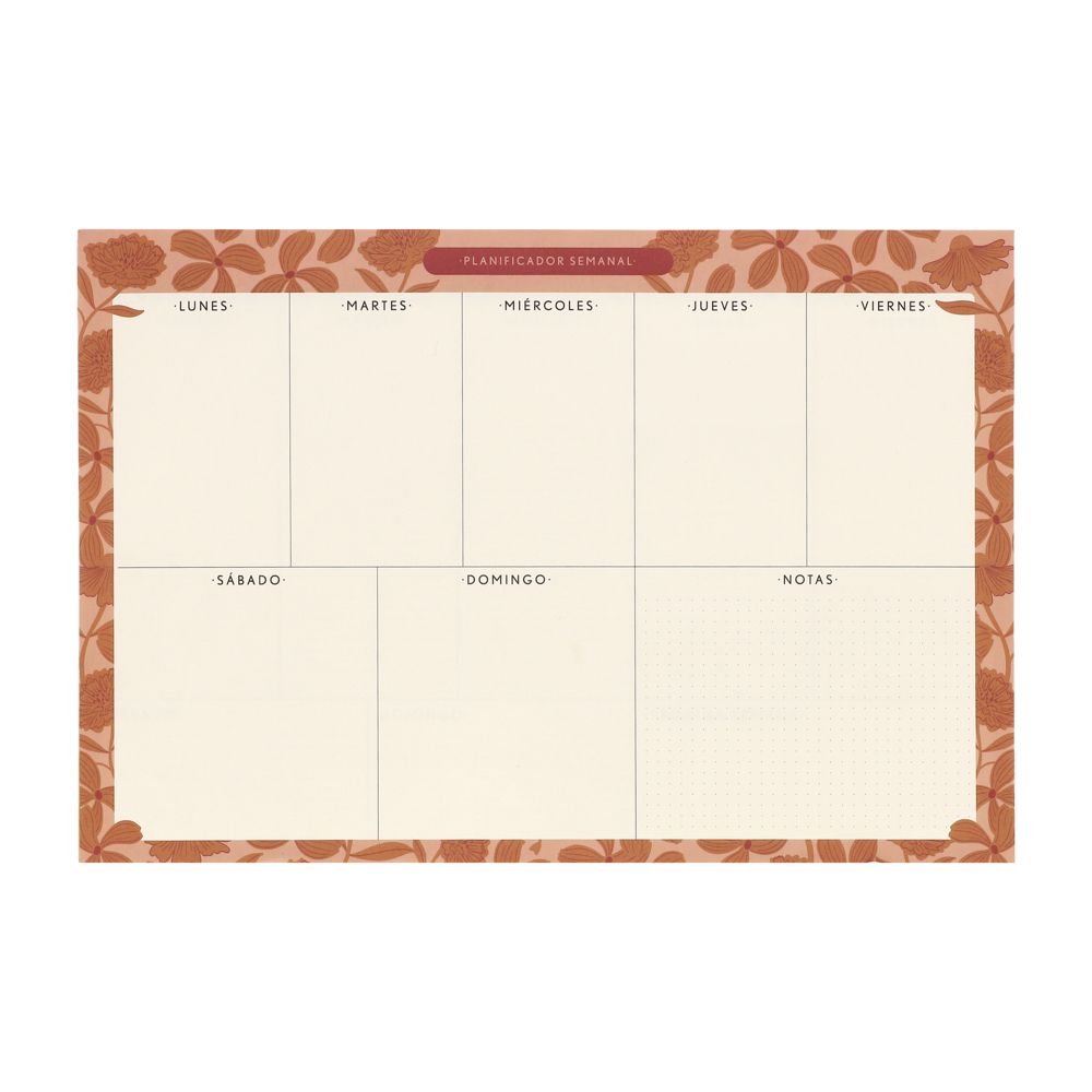 Block planificador semanal 60 hojas 21x31 cm