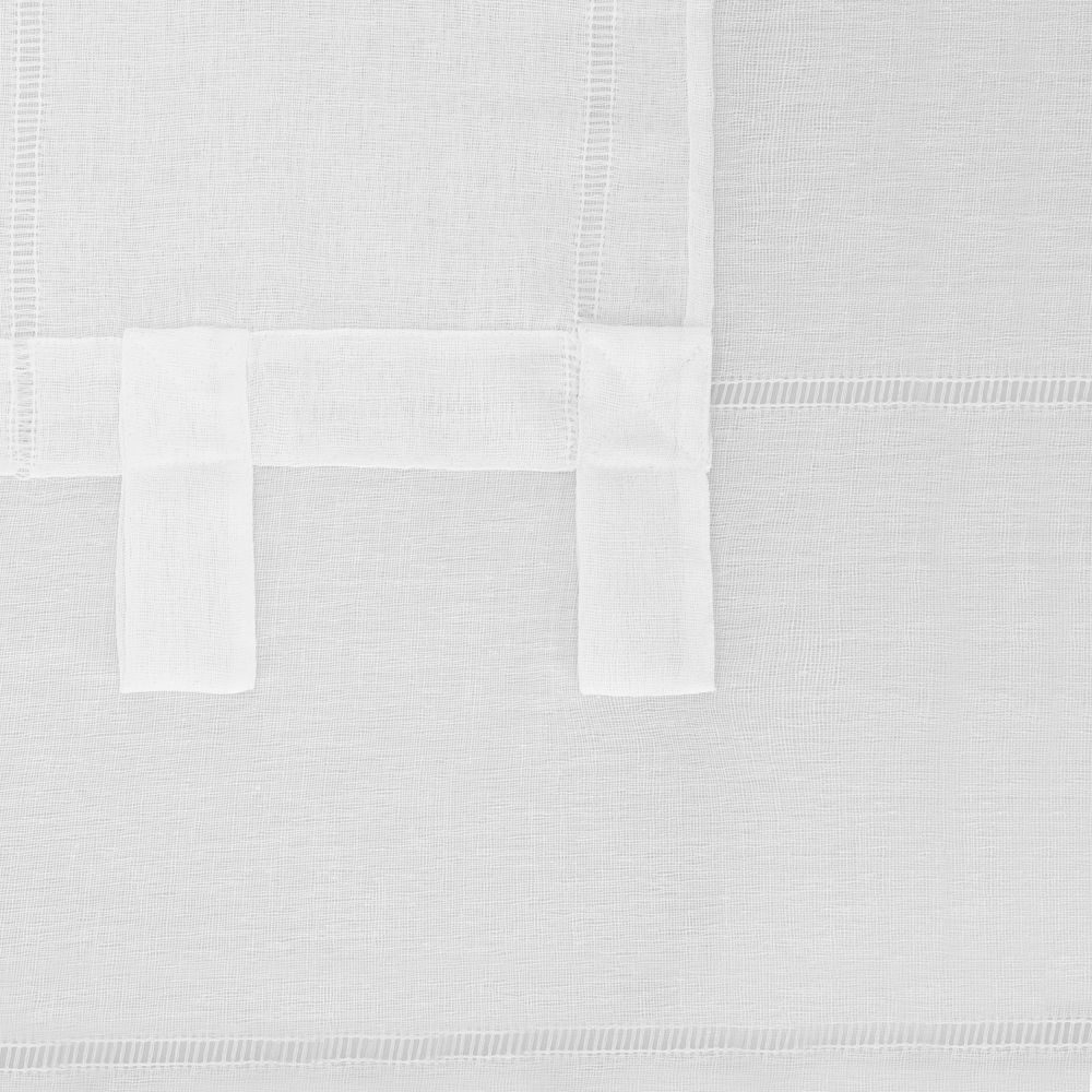 Set 2 Cortinas Visillo Velo Tipo Lino con Presillas 140x240 cm