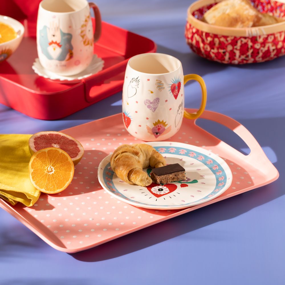 Bandeja de melamina con antideslizante 32x4.1x46.2 cm