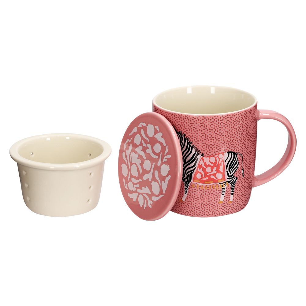 Taza estampado de cerámica con infusor 350 ml