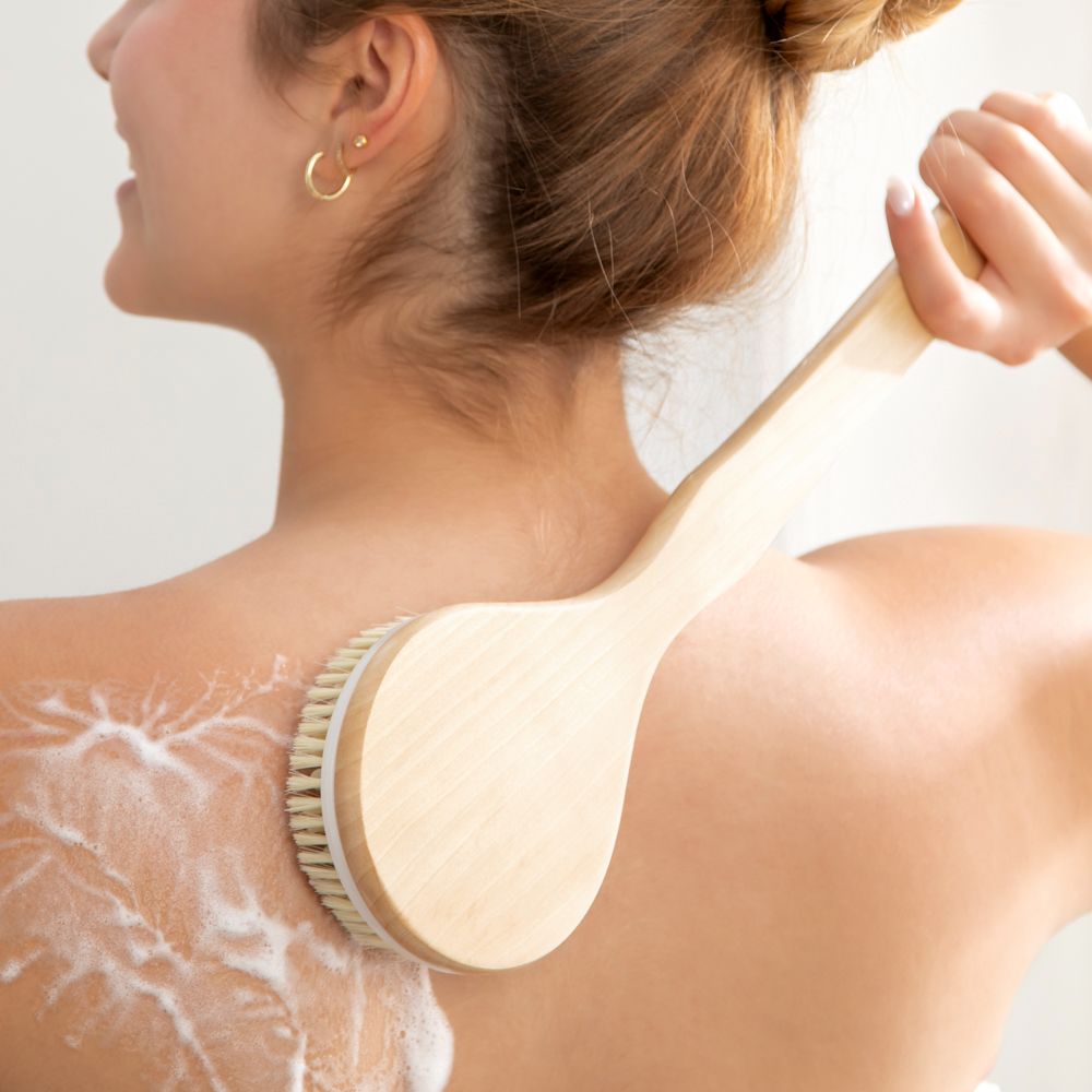 Cepillo de madera para espalda 11x3x41 cm