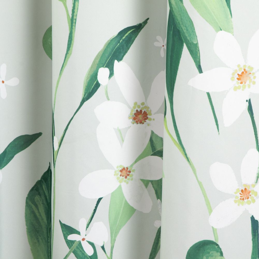 Cortina de baño estampada y bordada 178x180 cm