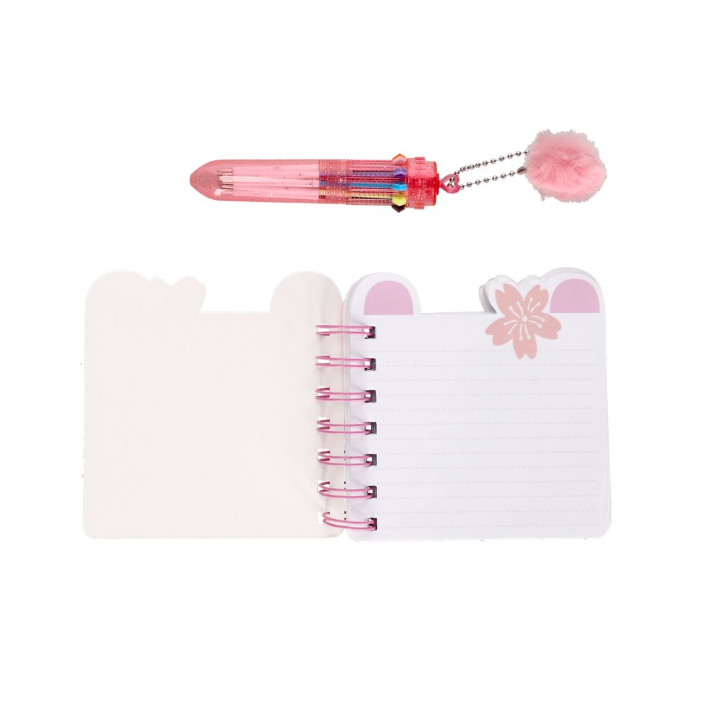 Set de mini libreta con lápiz de 10 colores