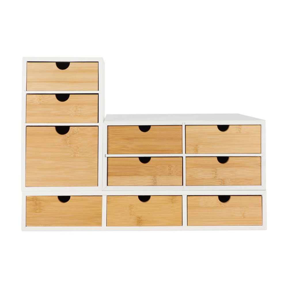 Cajonera de bambú para escritorio