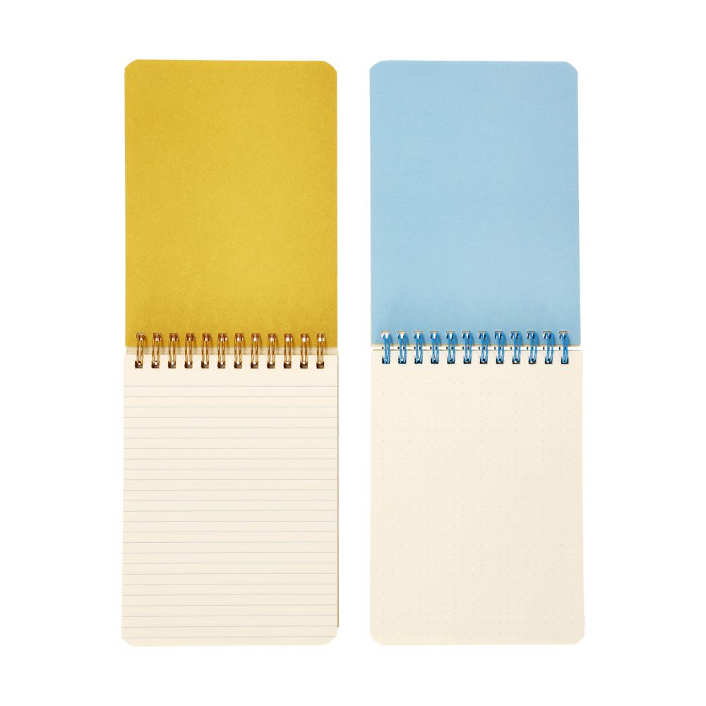 Set 2 libretas espiral 80 hojas 11x16 cm