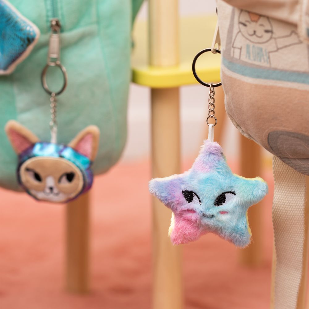 Llavero de Estrella de Colores Bordado.