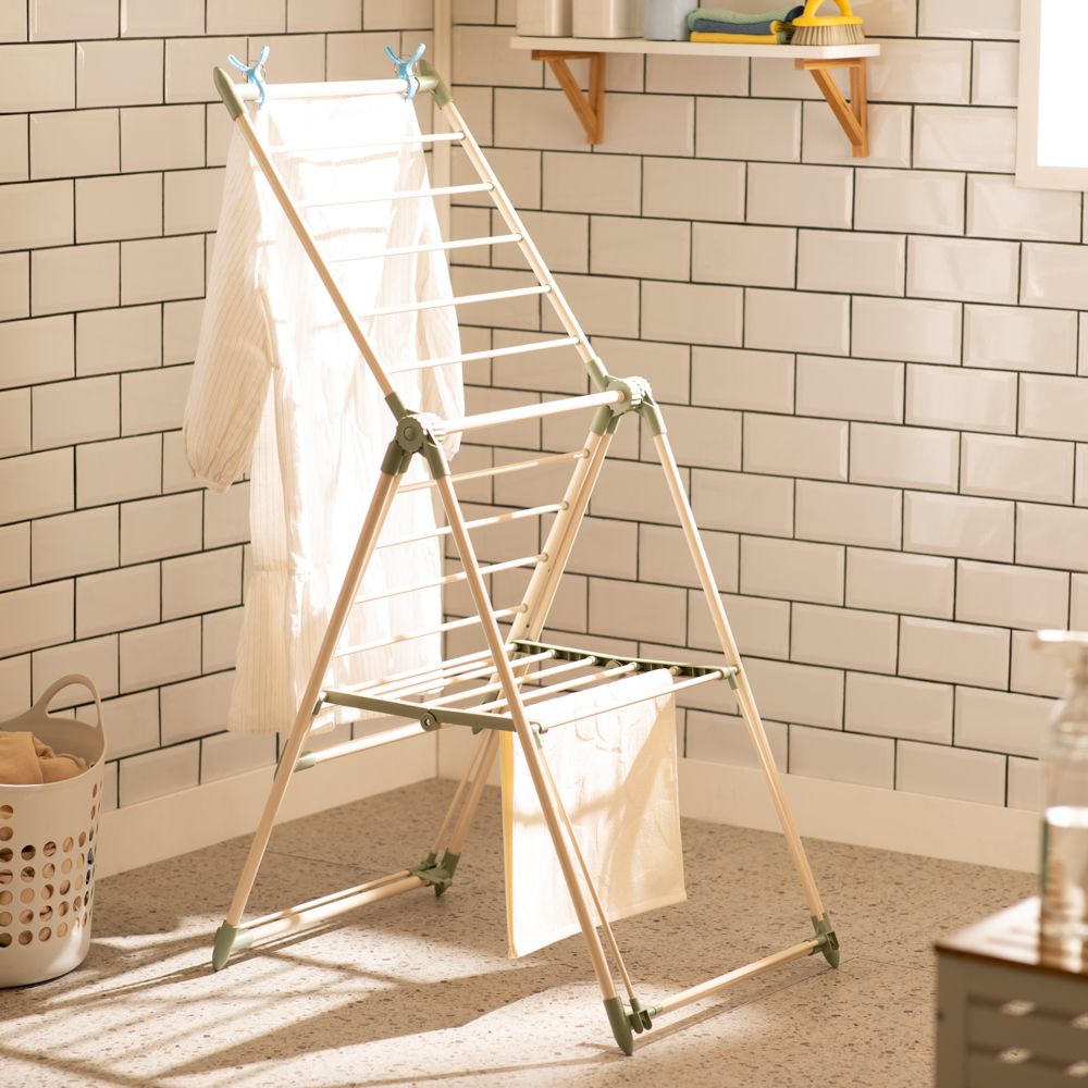 Tendedero metálico plegable de piso 120x56.5x84.5 cm