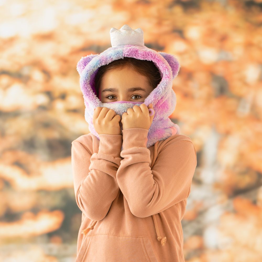 Gorro con capucha y mascarilla infantil