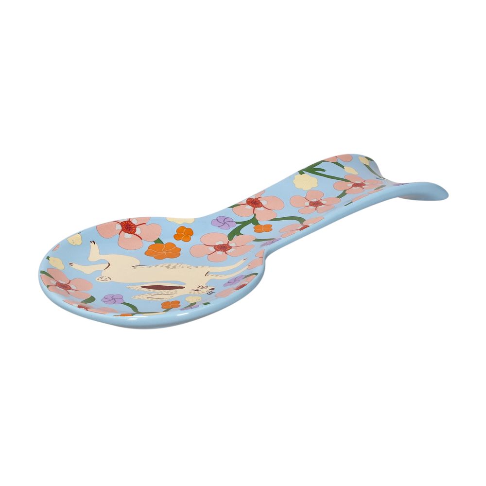 Posa cucharas de cerámica 10x1.8x22 cm