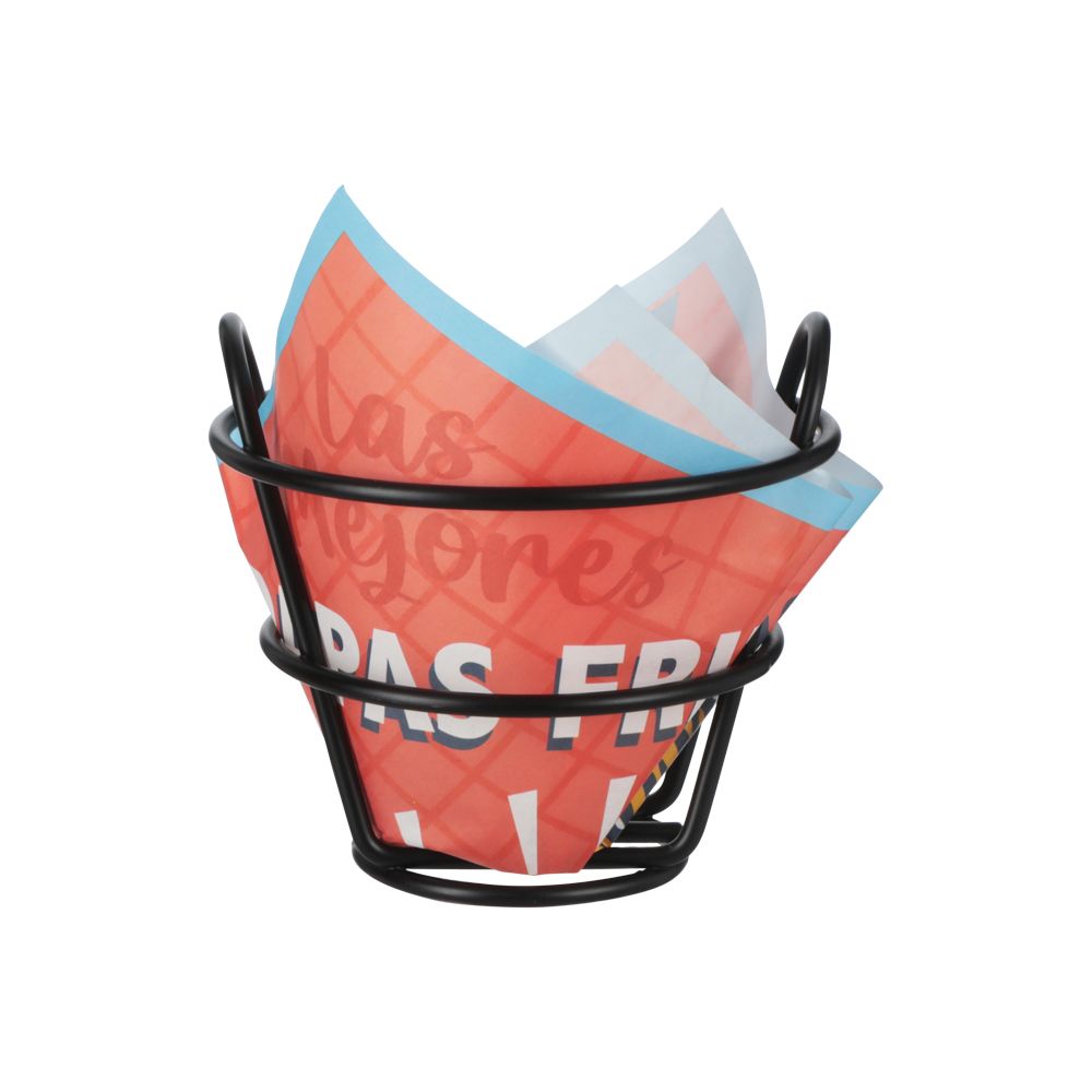 Canasto metálico para papas fritas