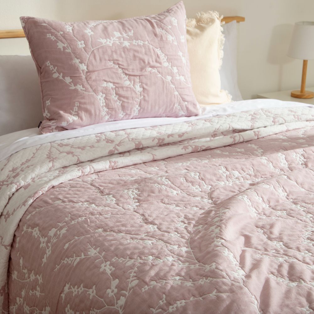 Colcha de algodón bordado Individual