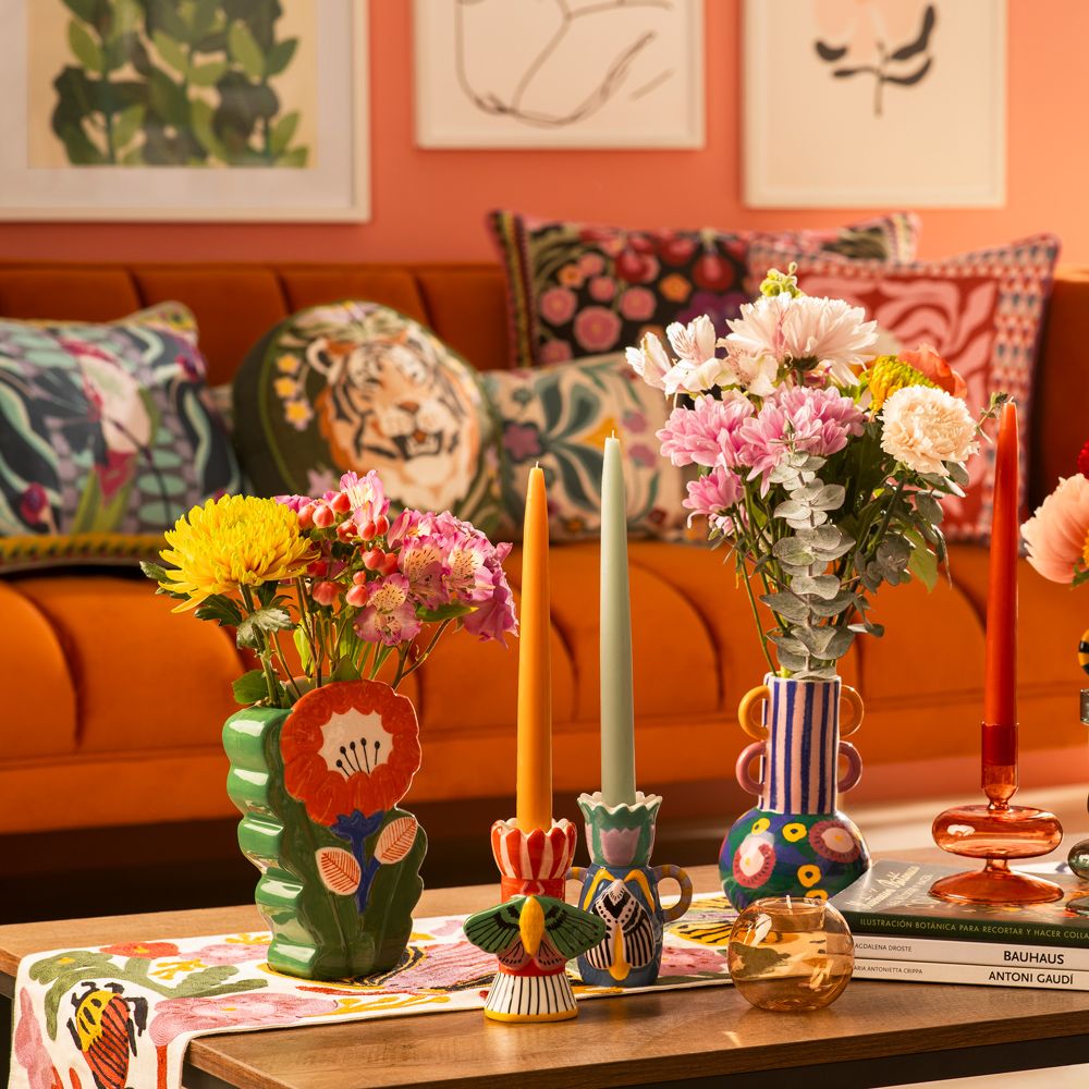 Vela Rústica Dinner Té Verde 24.5x2.2 cm