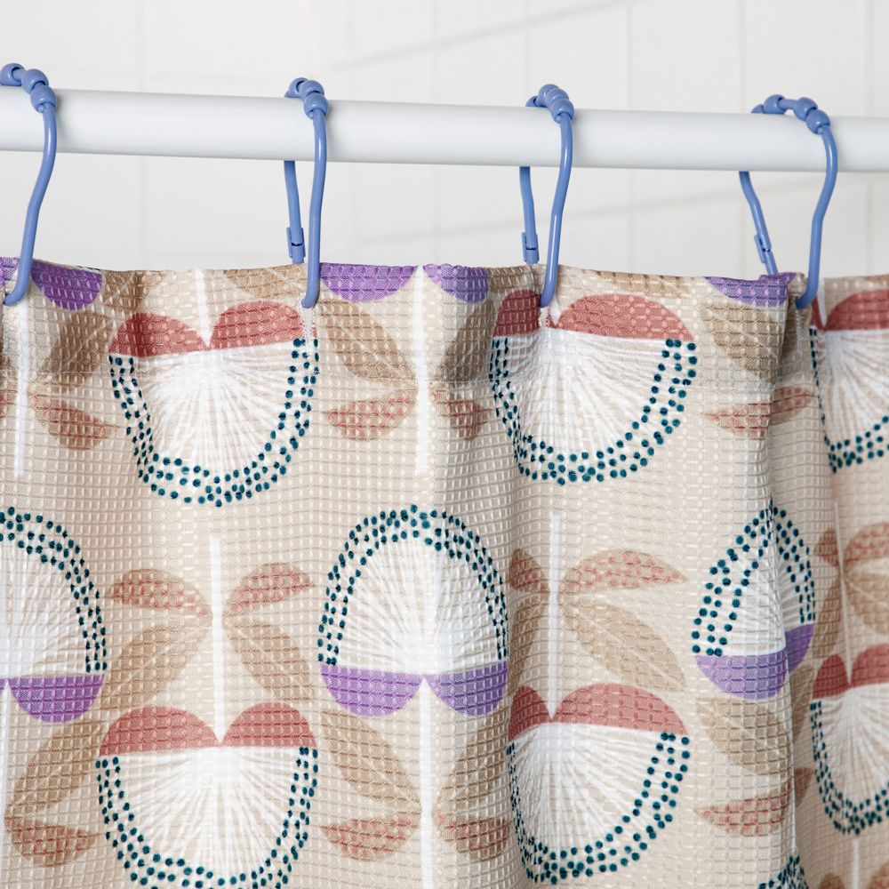 Cortina de baño waffle texturizada 180x180 cm