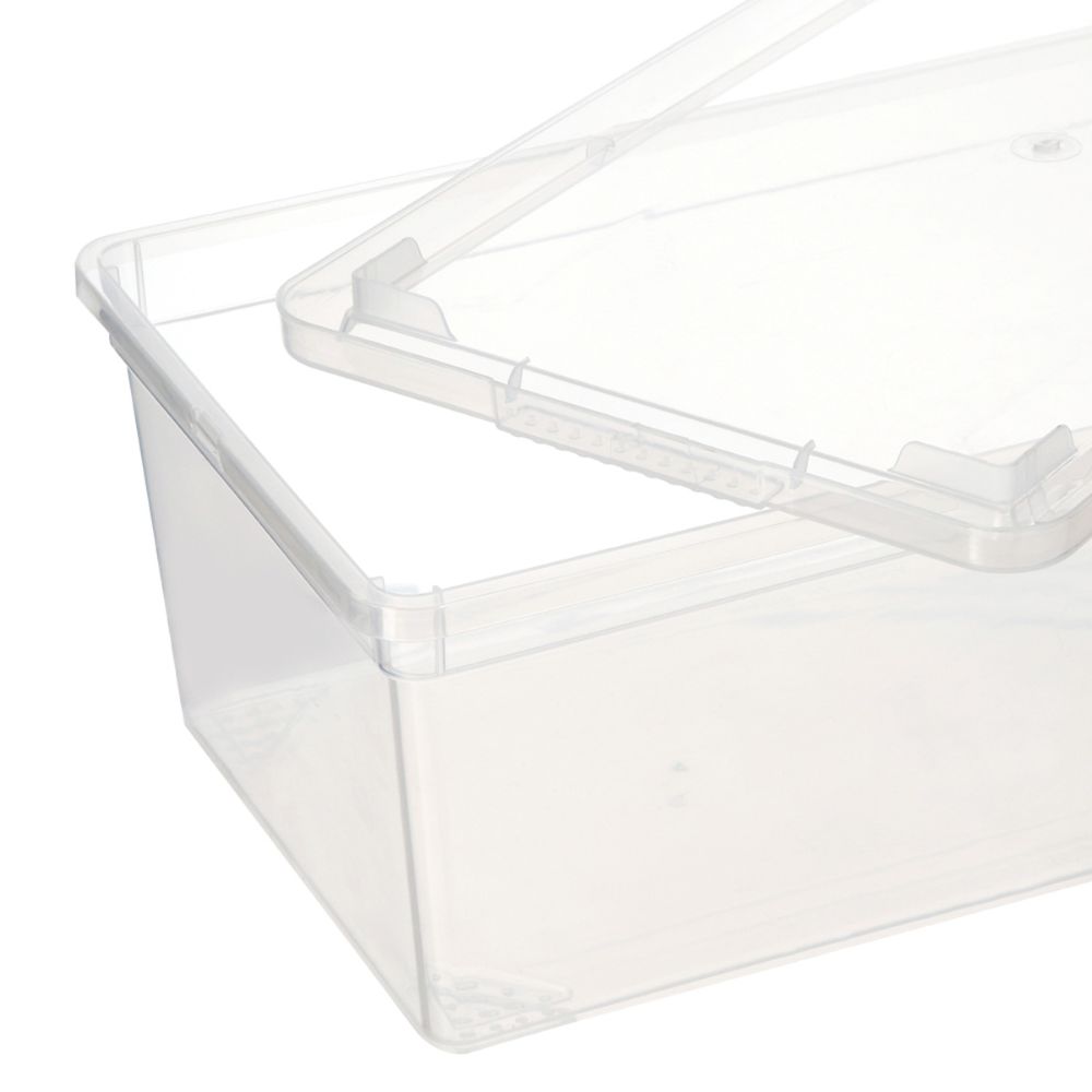 Set 4 Cajas plástico con Tapa 6 l