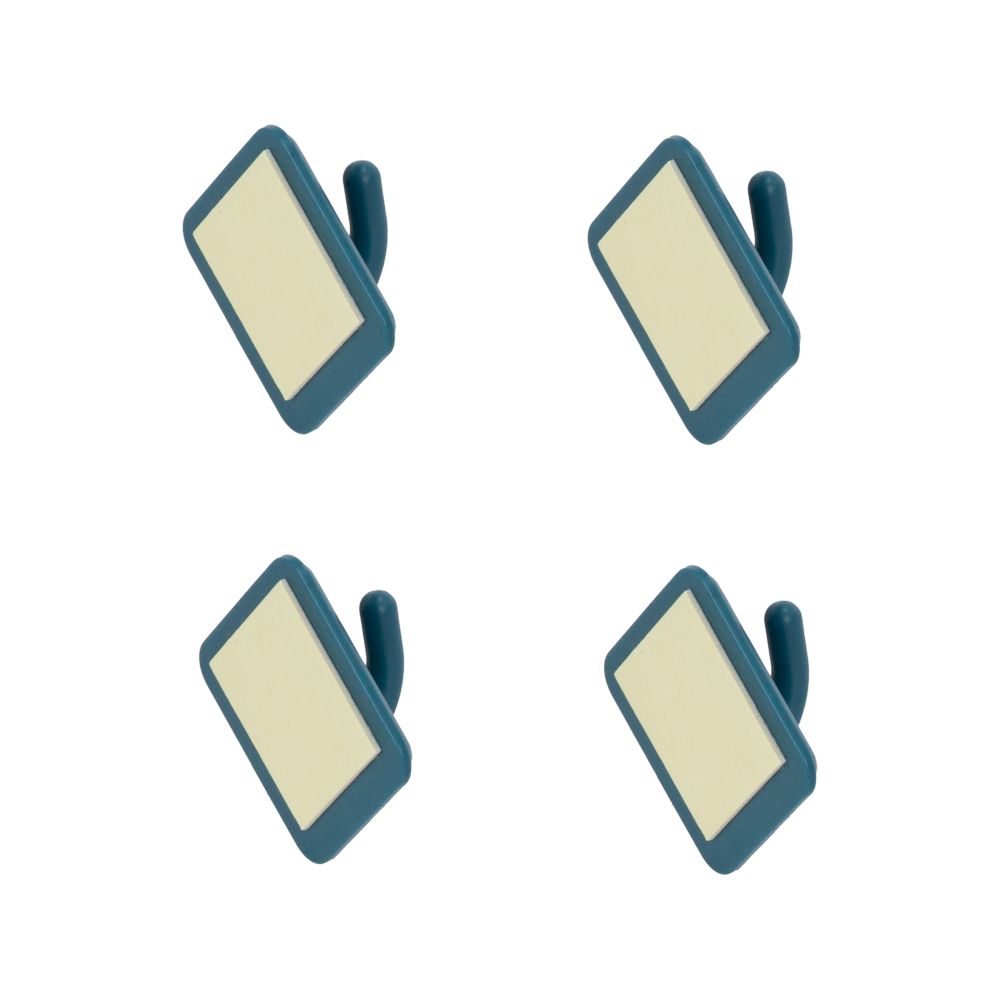 Set 4 perchas adhesivas 3x2.5x5 cm