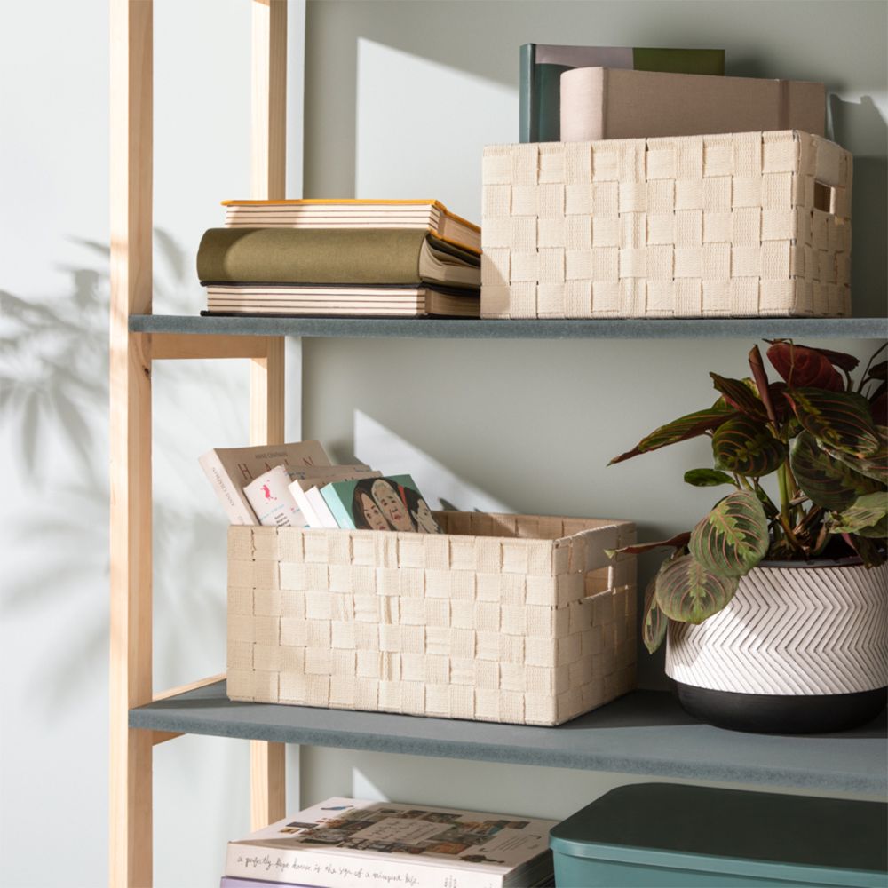 Canasta Cinta de algodón 33x22x16.5 cm