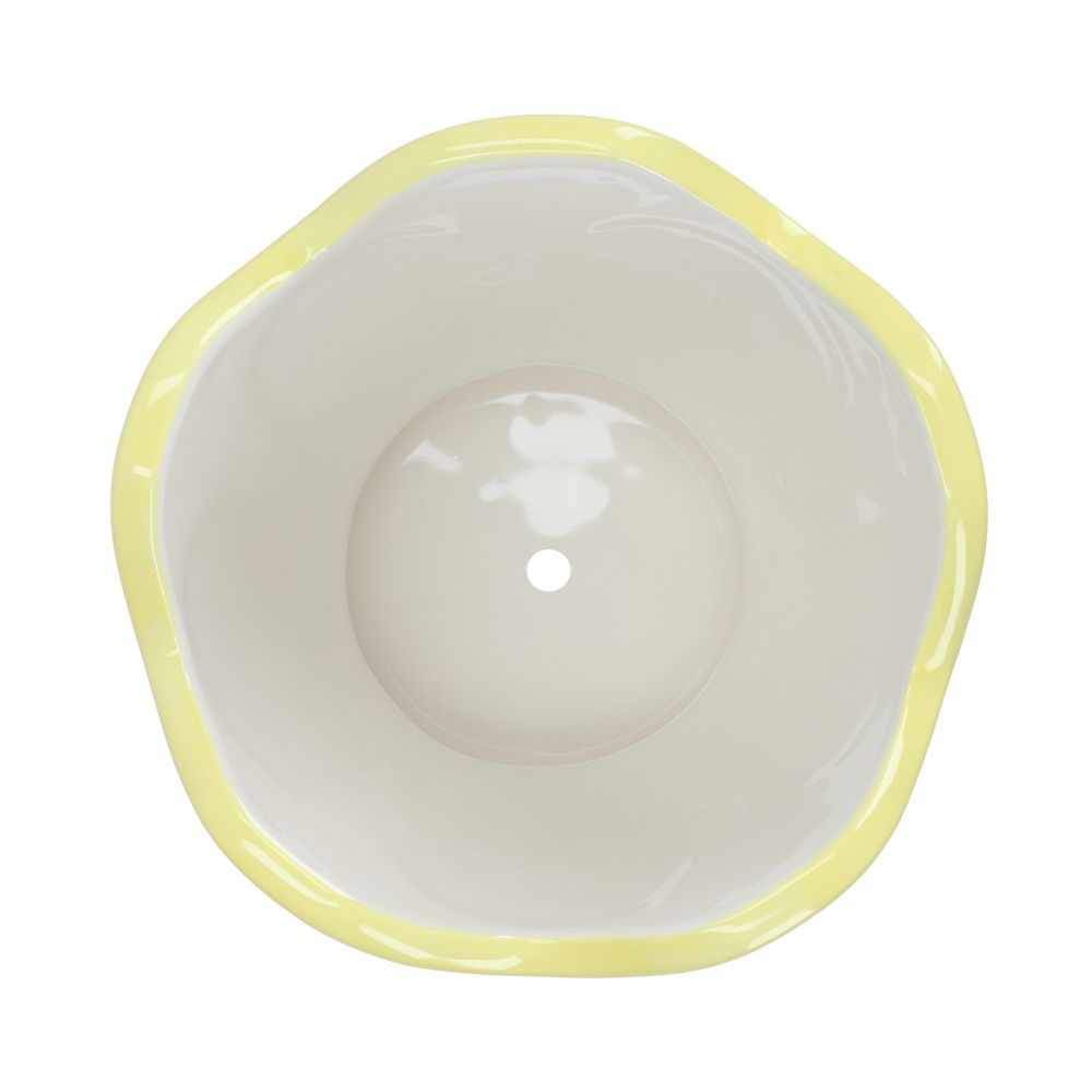 Maceta de cerámica flor 15x15 cm