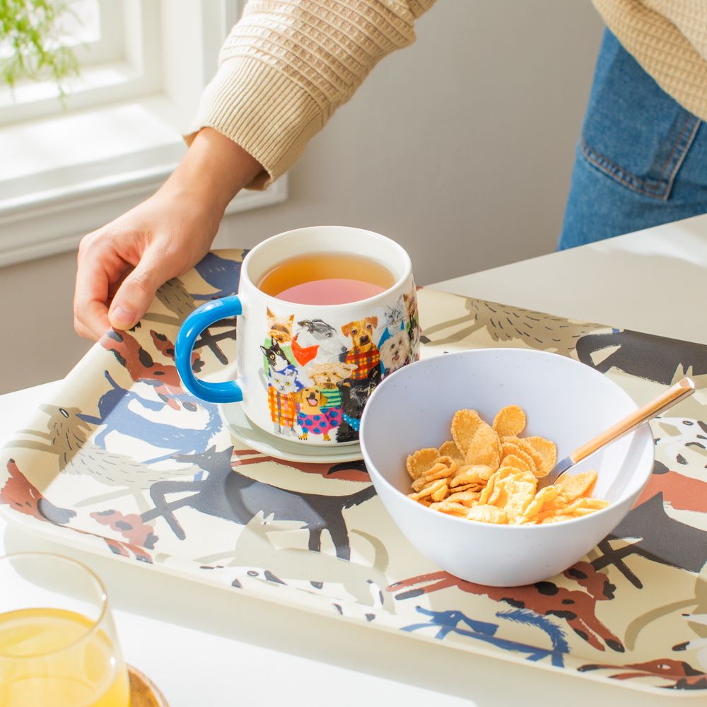 Bandeja de melamina con diseño 41x30.5 cm