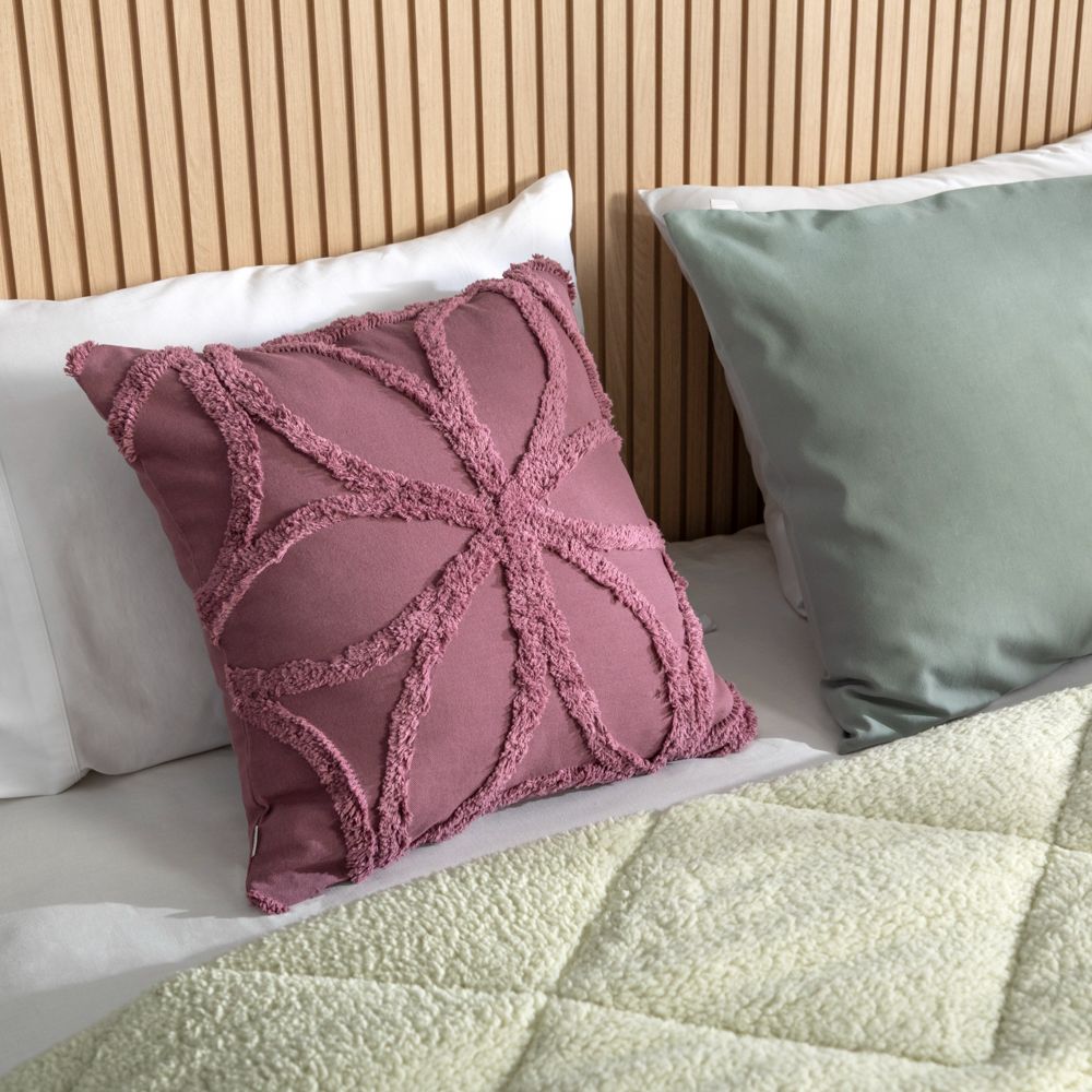 Funda de cojín algodón con textura 45x45 cm