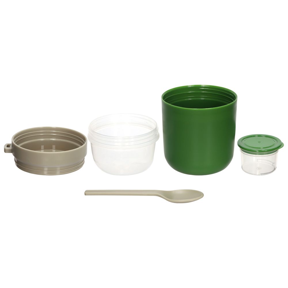 Vaso contenedor con cuchara para la colación