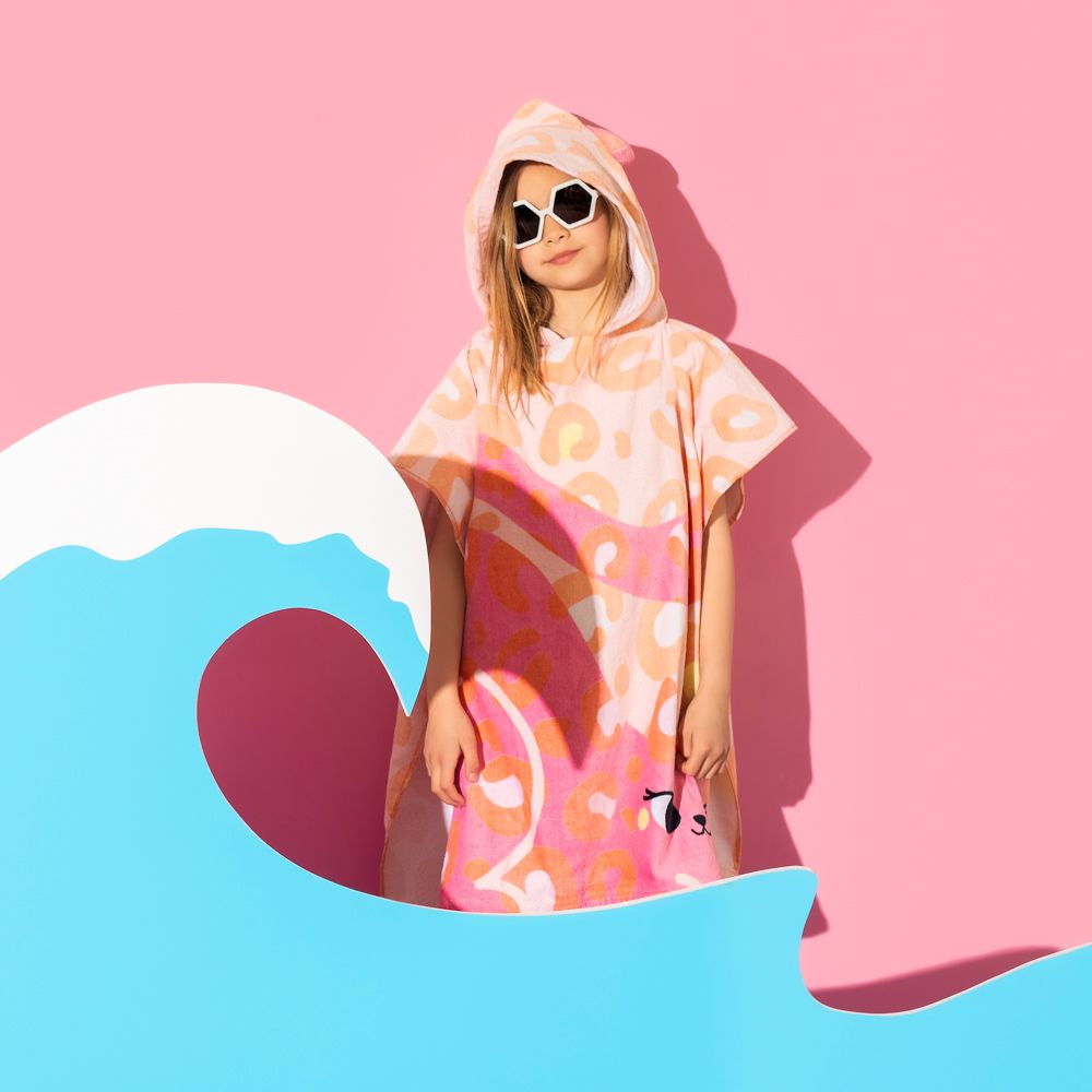 Poncho toalla infantil para playa 3-6 años