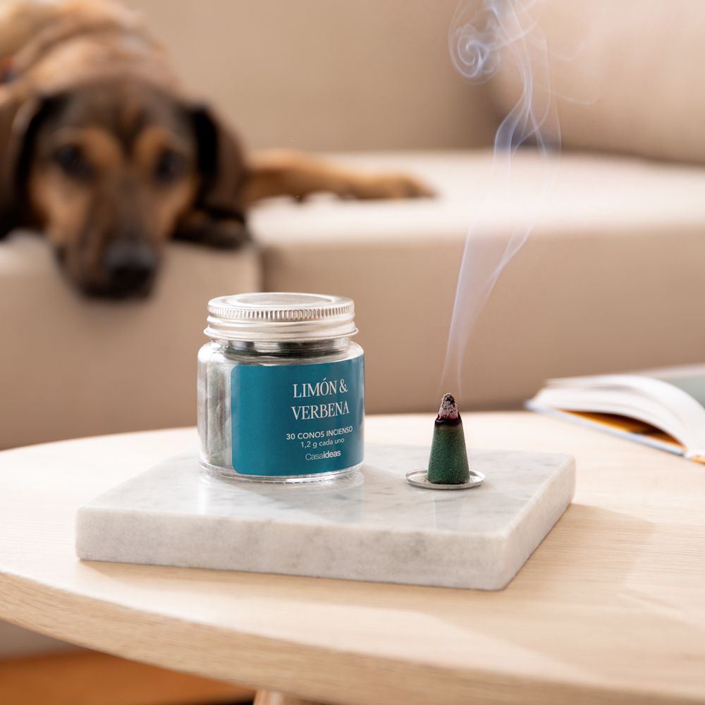 Set de conos de incienso aroma a limón y verbena