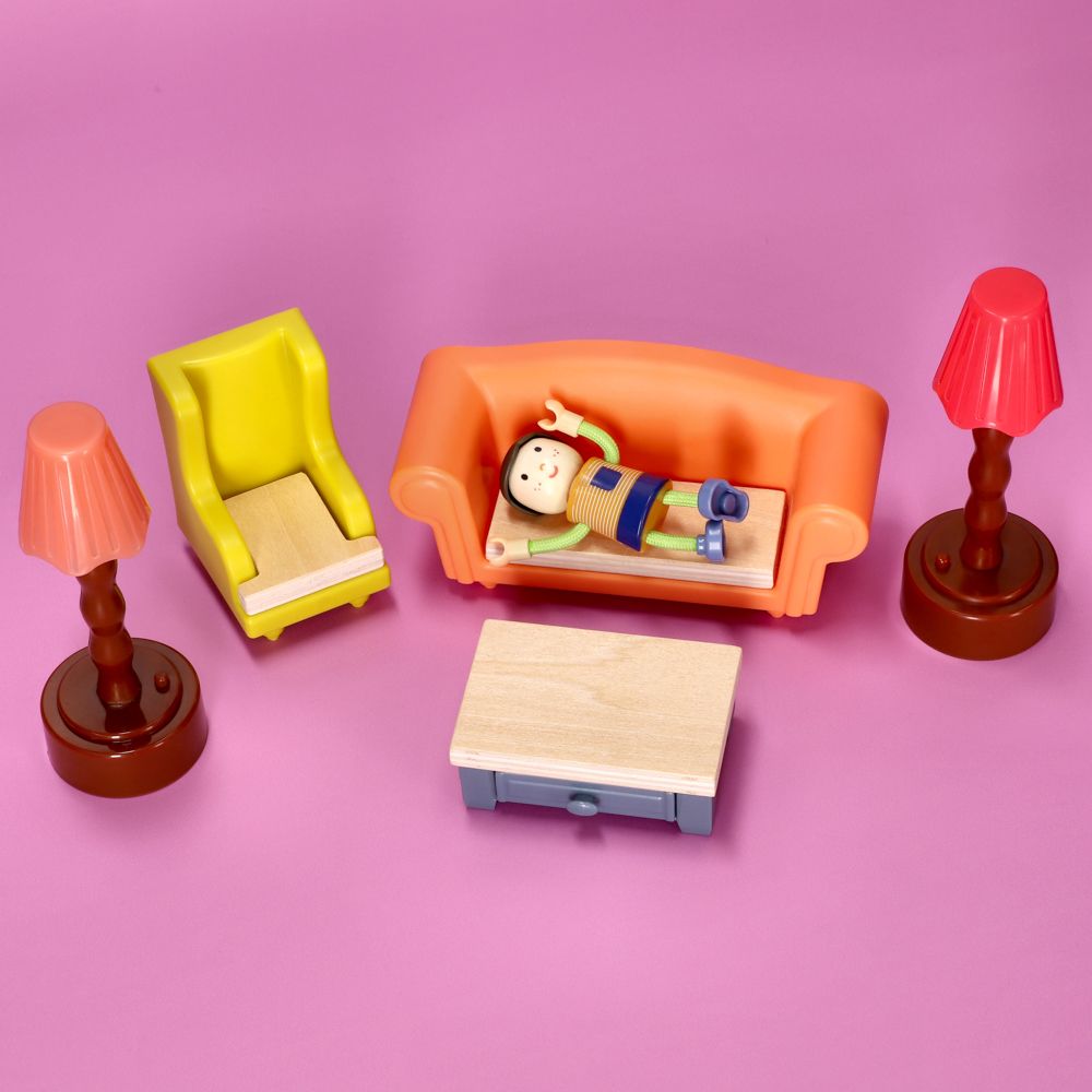 Set de mobiliario de sala para casa de muñeca Castilá