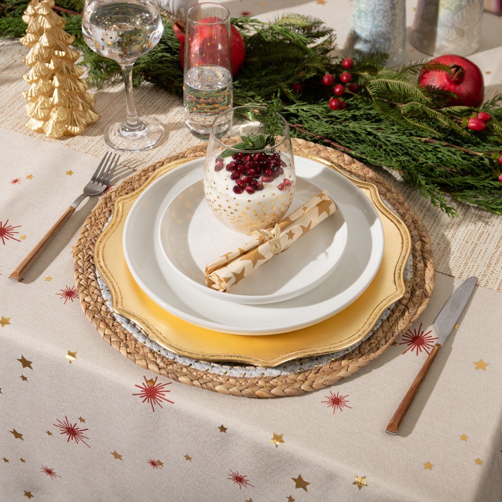 Individual de fibra natural navidad 38 cm