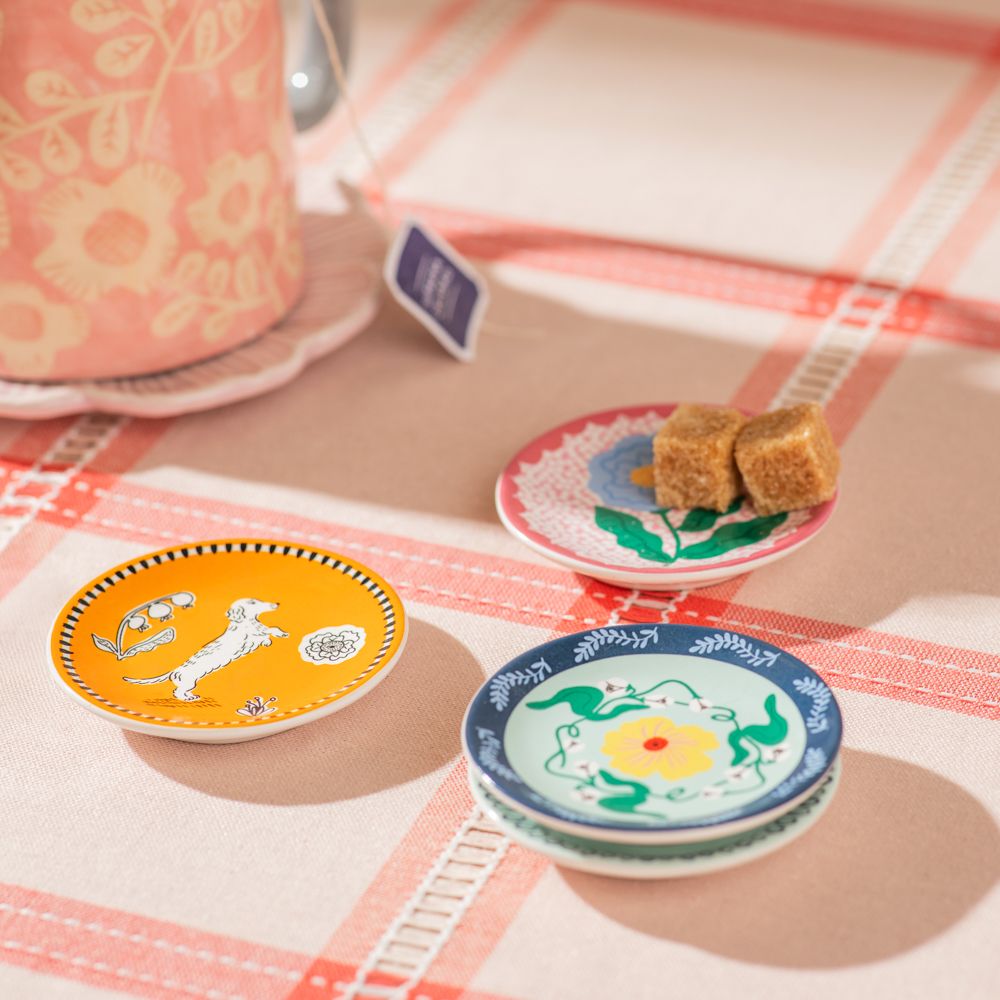 Set de 4 platos para bolsas de té