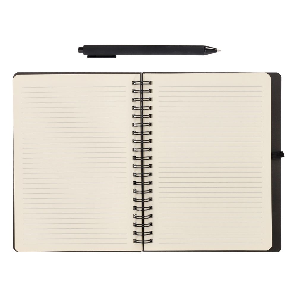 Libreta con bolígrafo 100 hojas con líneas 13x18 cm