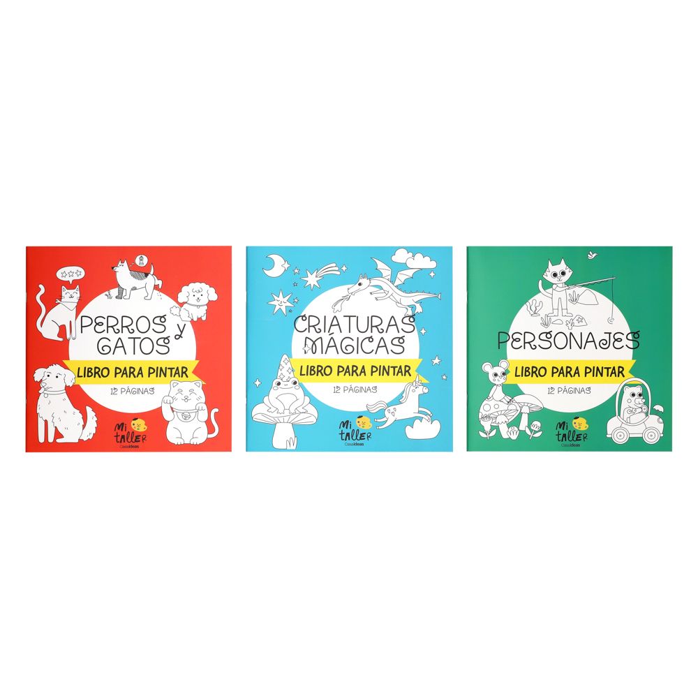 Set 3 libros para colorear