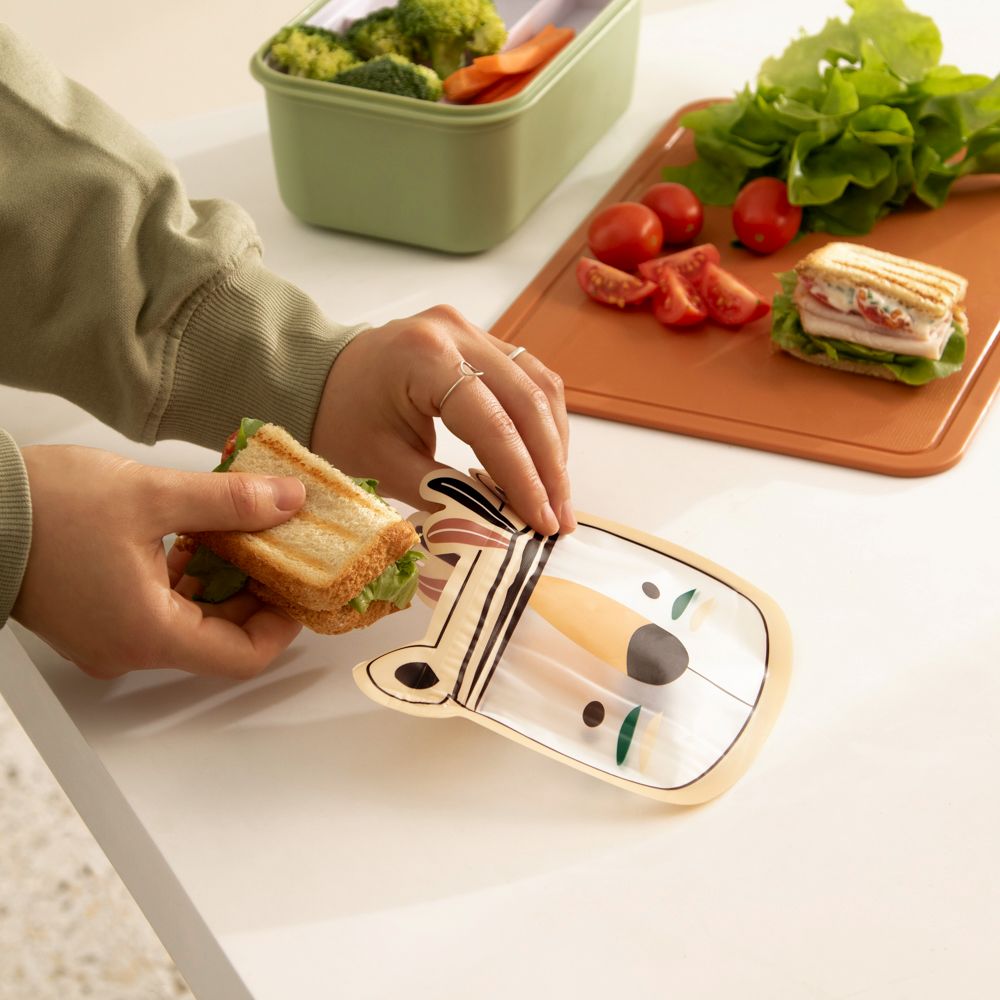 Set de 5 bolsas herméticas con diseño de animalito