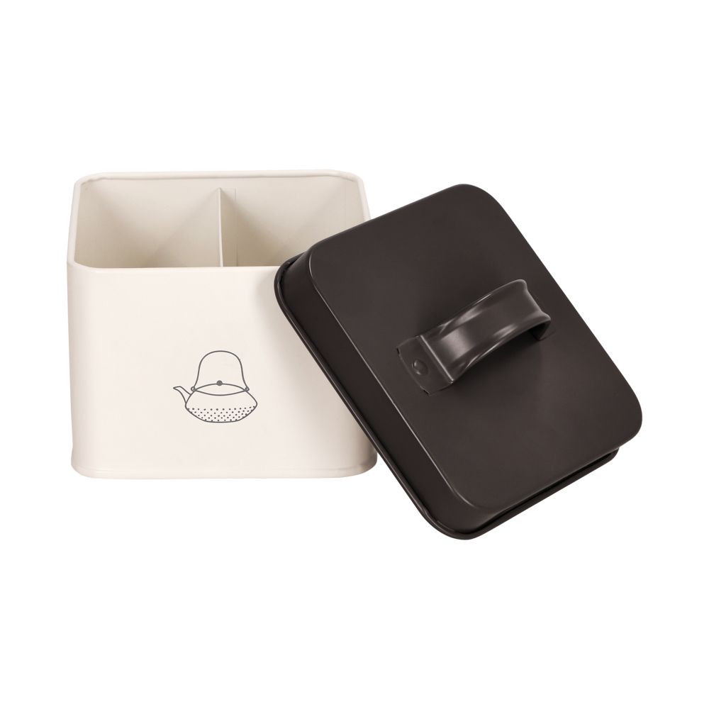Caja Bolsas de Té Esmaltada 12x12x11.2 cm