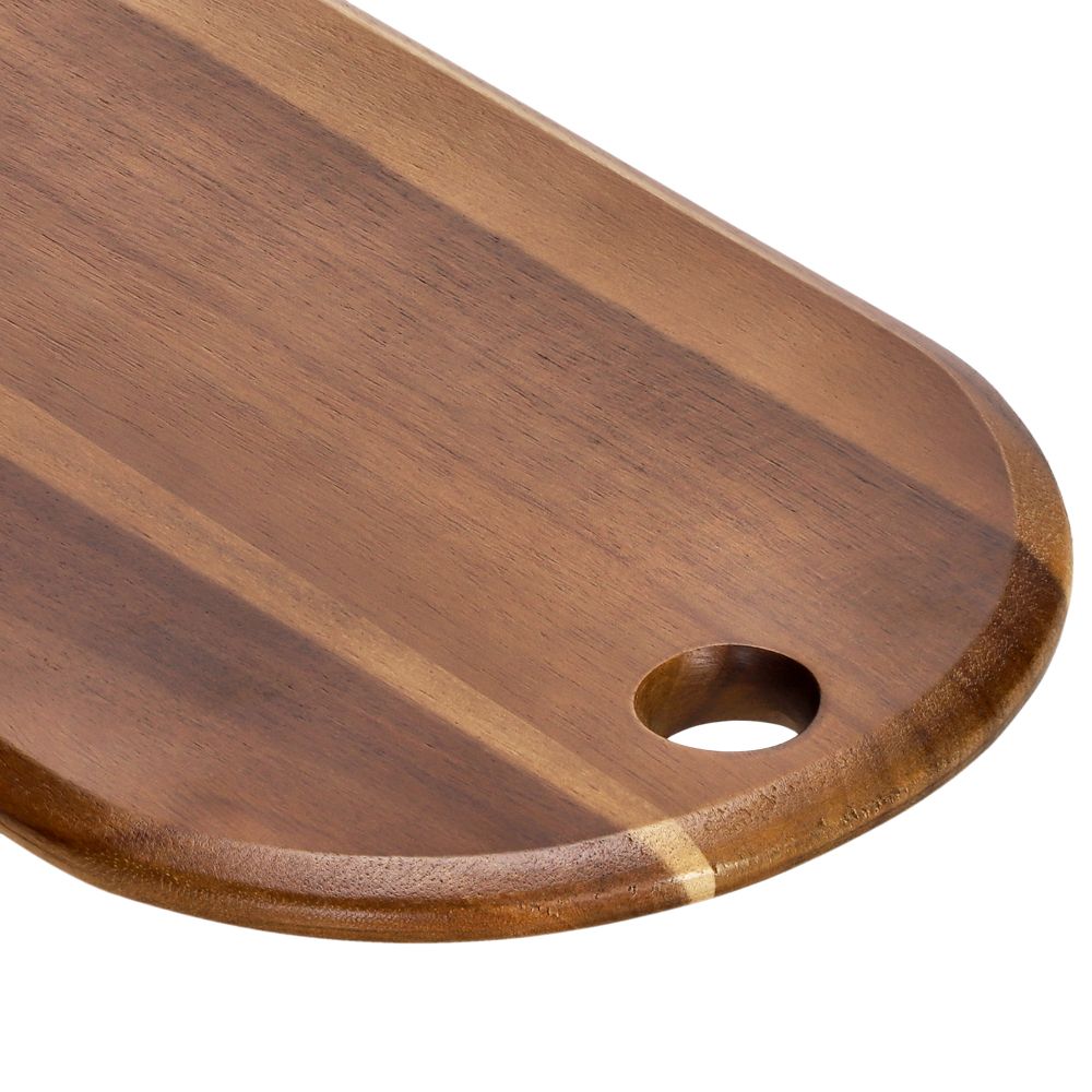 Tabla de madera de acacia ovalada 60x22x1.5 cm