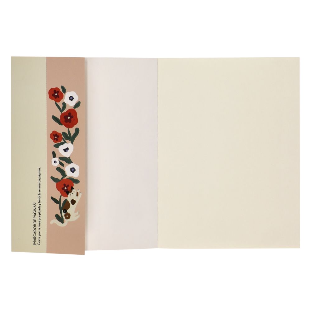 Libreta con lomo y tapa de papel 140 hojas 16.5x1.5x21 cm