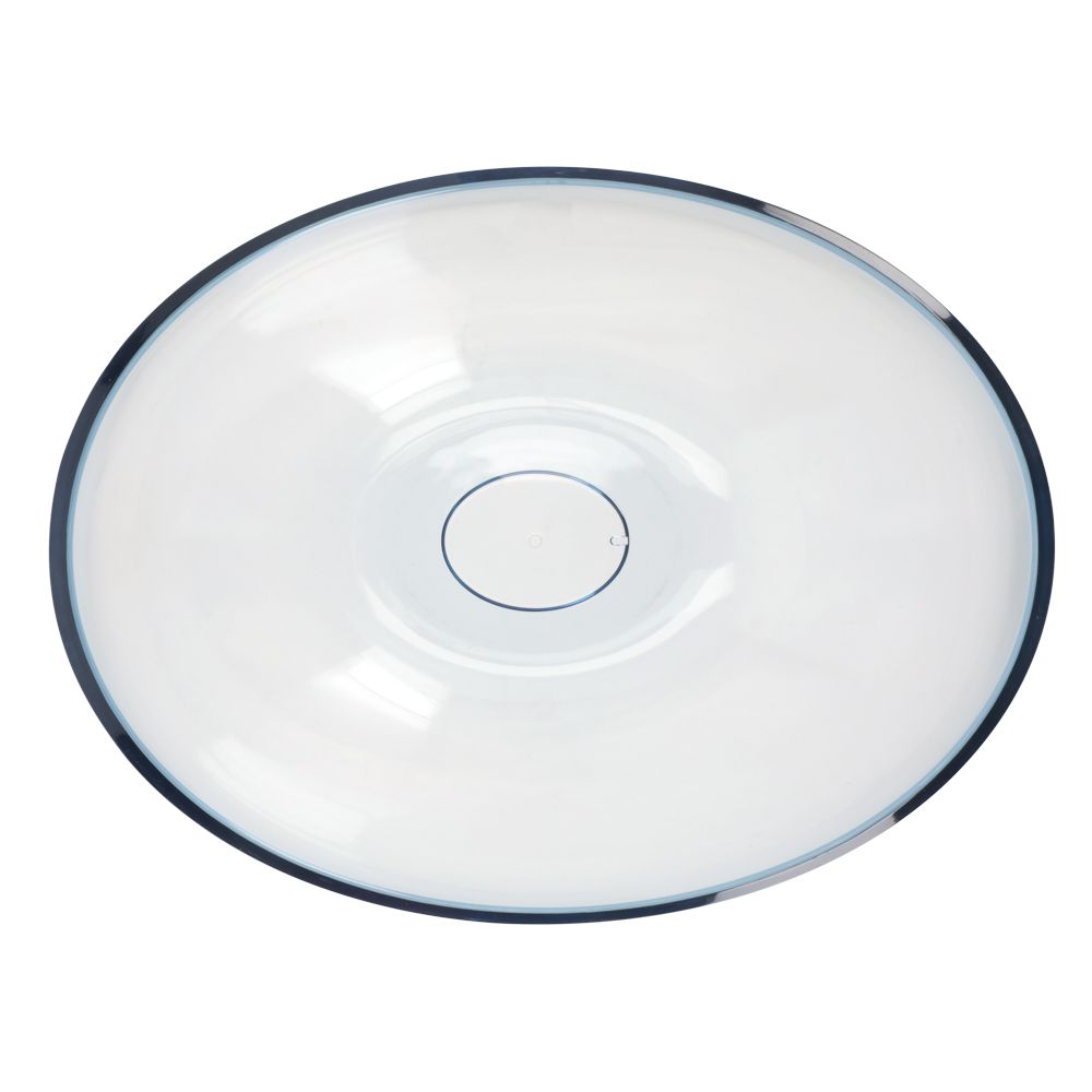 Ensaladera de acrílico transparente 32x25.4x12.2 cm