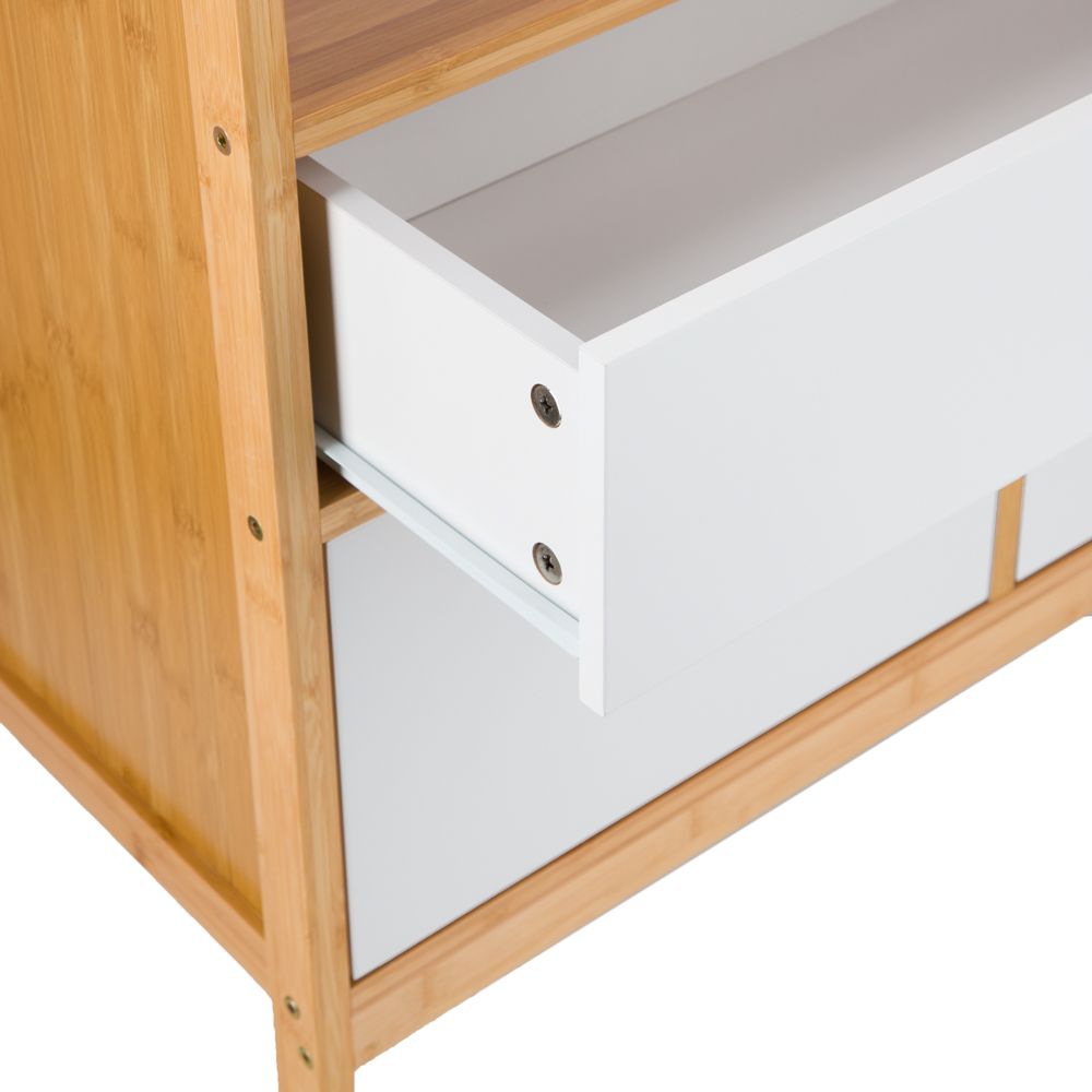 Mueble con tres cajones y cuatro niveles 80x32x80 cm