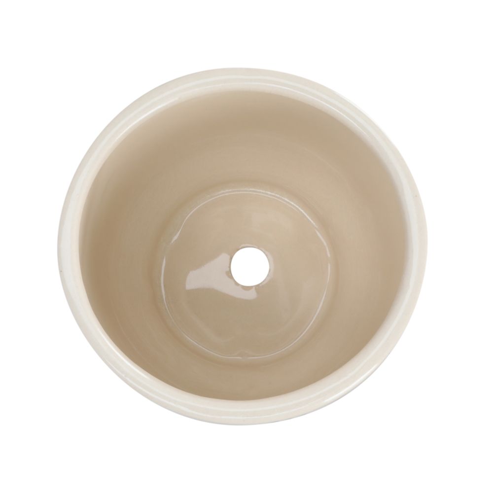 Maceta de cerámica con diseño estampado 13.5x14 cm