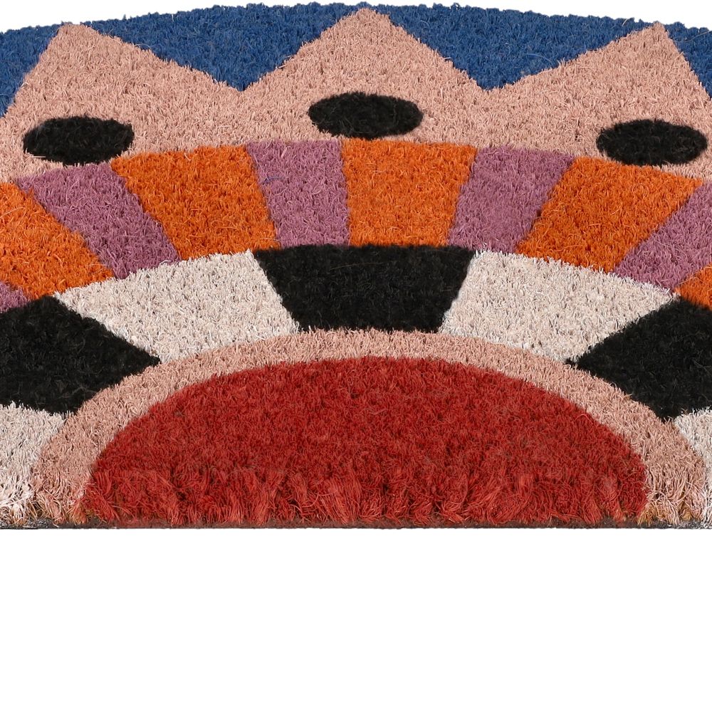 Limpiapiés de fibra semicírculo 68x35 cm