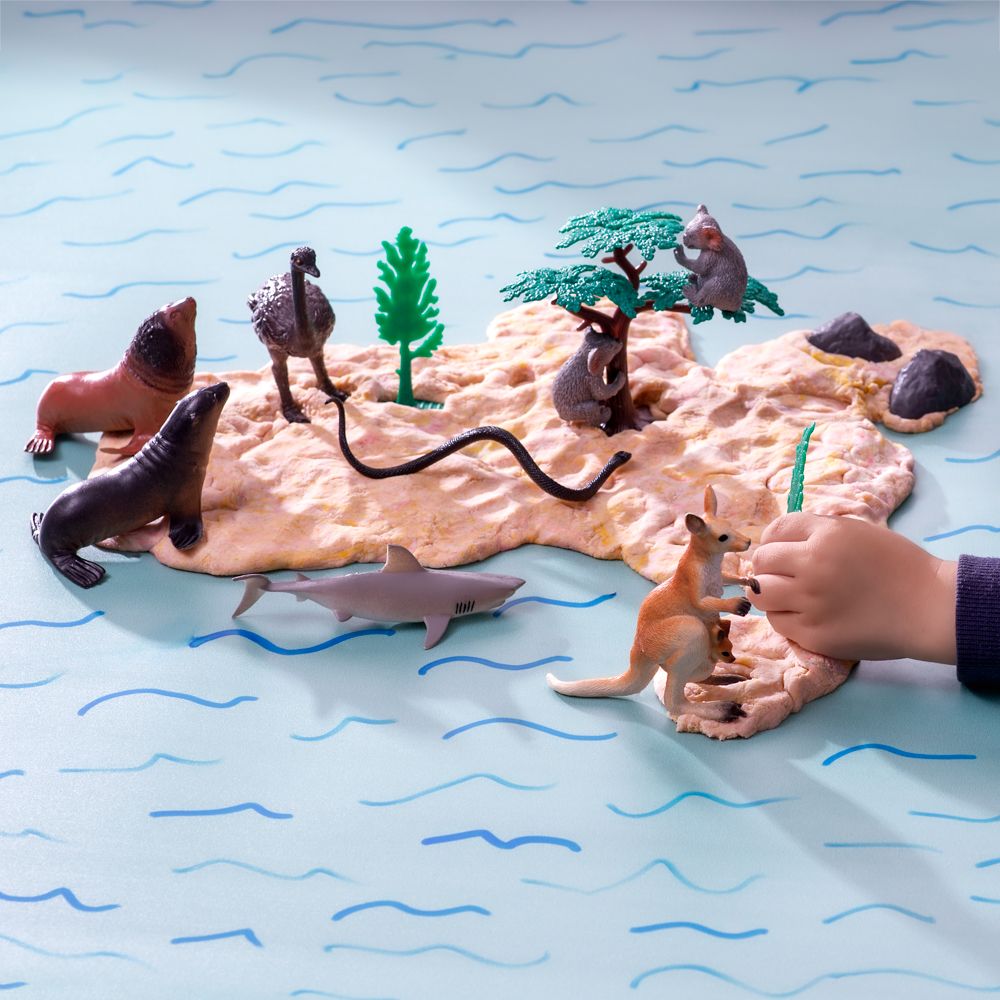 Set balde de animales de Oceanía 13 piezas S