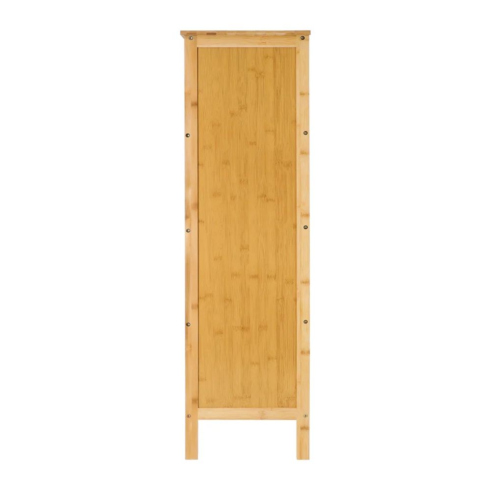 Mueble de Madera con 4 Cajones de Bambu Resistente a 12 kg 32x32x110 cm