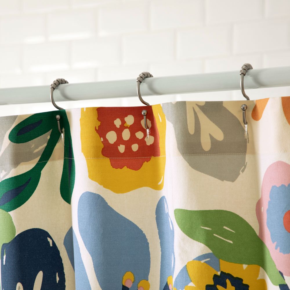 Cortina de baño algodón estampado 180x190 cm