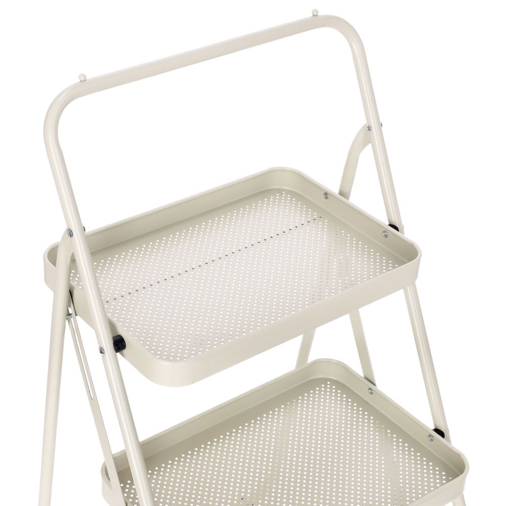Estante de metal plegable con 3 charolas 43 x 50 x 82 cm