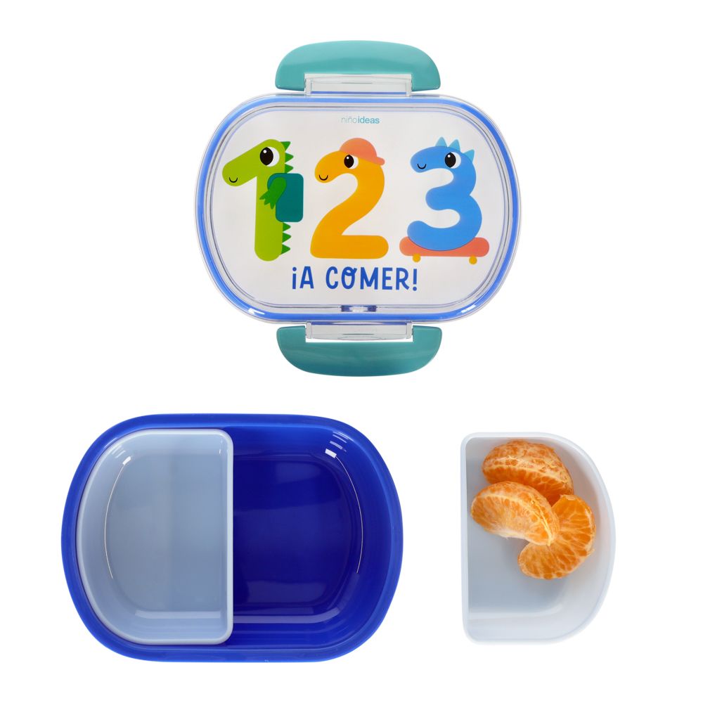 Cajita contenedor de colación 14.7x13x4.5 cm