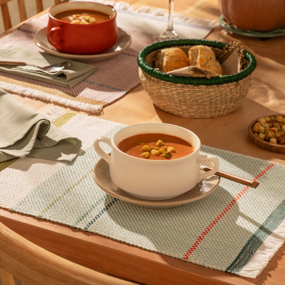 Individual de algodón con líneas 45x33 cm