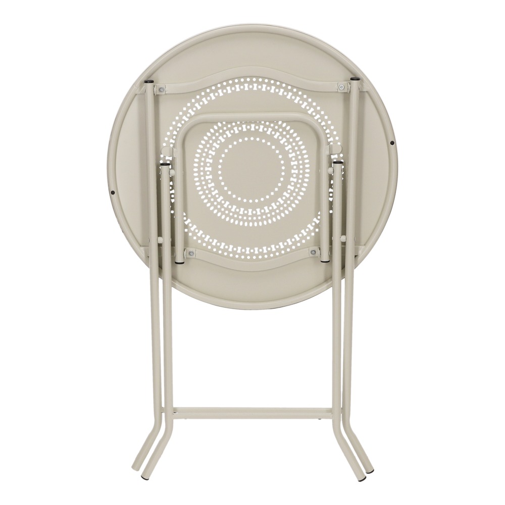 Set de mesa y 2 sillas de metal plegable